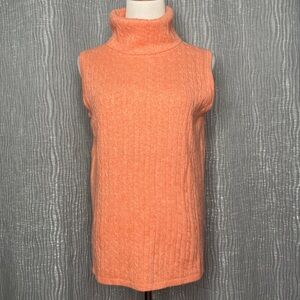 Mel & Lisa Cashmere & Silk Cable Turtleneck Tank